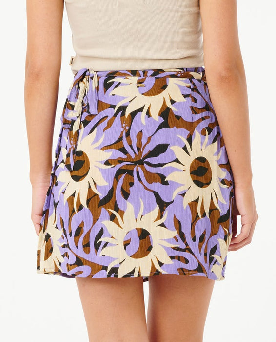 Rip Curl Sun Drenched Mini Wrap Skirt-Multi