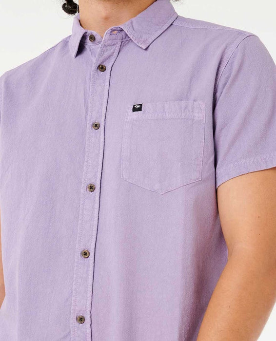Rip Curl Classic Surf Washed S/S Shirt-Lavender