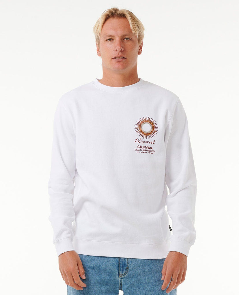 Rip Curl Sunset Desto Crew Sweatshirt-California White — REAL
