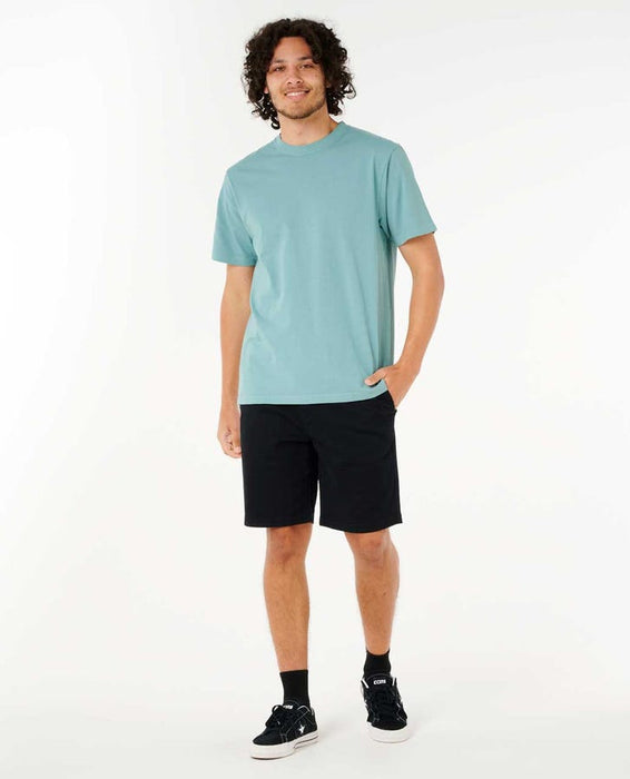 Rip Curl Plain Wash Tee-Blue Lagoon
