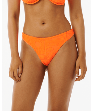 Rip Curl Santorini Terry Hi Leg Skimpy Bottom-Bright Orange