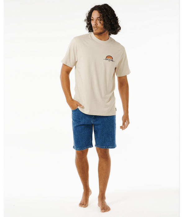 Rip Curl Tubed And Hazed Tee-Vintage White
