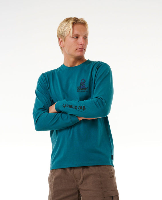 Rip Curl Vaporcool Search Stack L/S Tee-Trekking Green