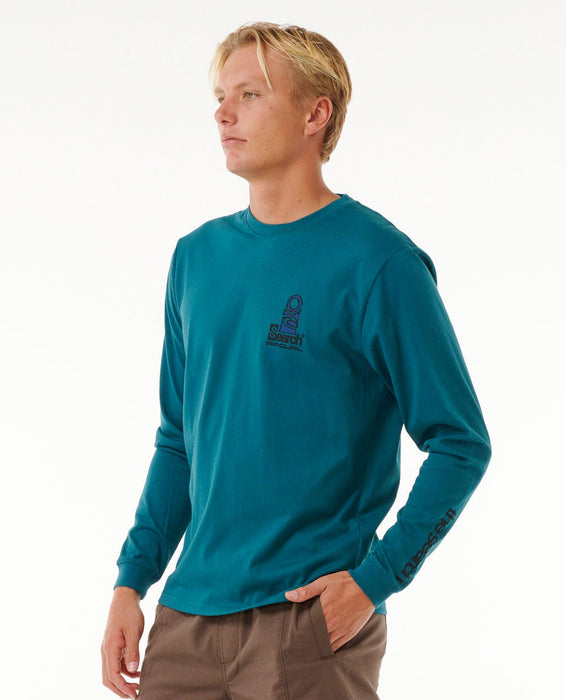 Rip Curl Vaporcool Search Stack L/S Tee-Trekking Green