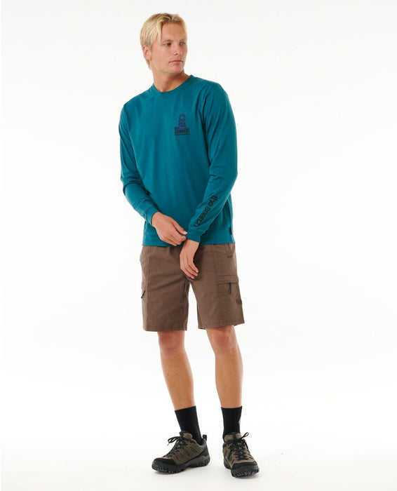 Rip Curl Vaporcool Search Stack L/S Tee-Trekking Green