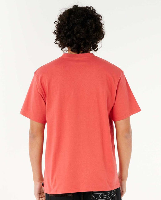 Rip Curl Archive Mixed Tee-Cranberry