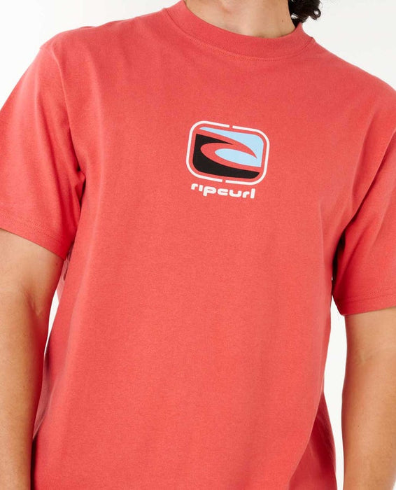 Rip Curl Archive Mixed Tee-Cranberry