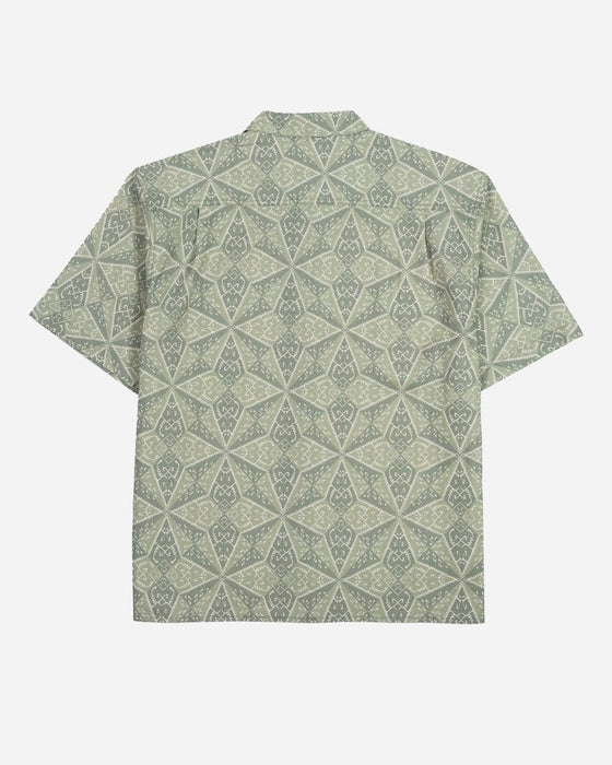 Lost Adorned Woven Shirt-Oil Green