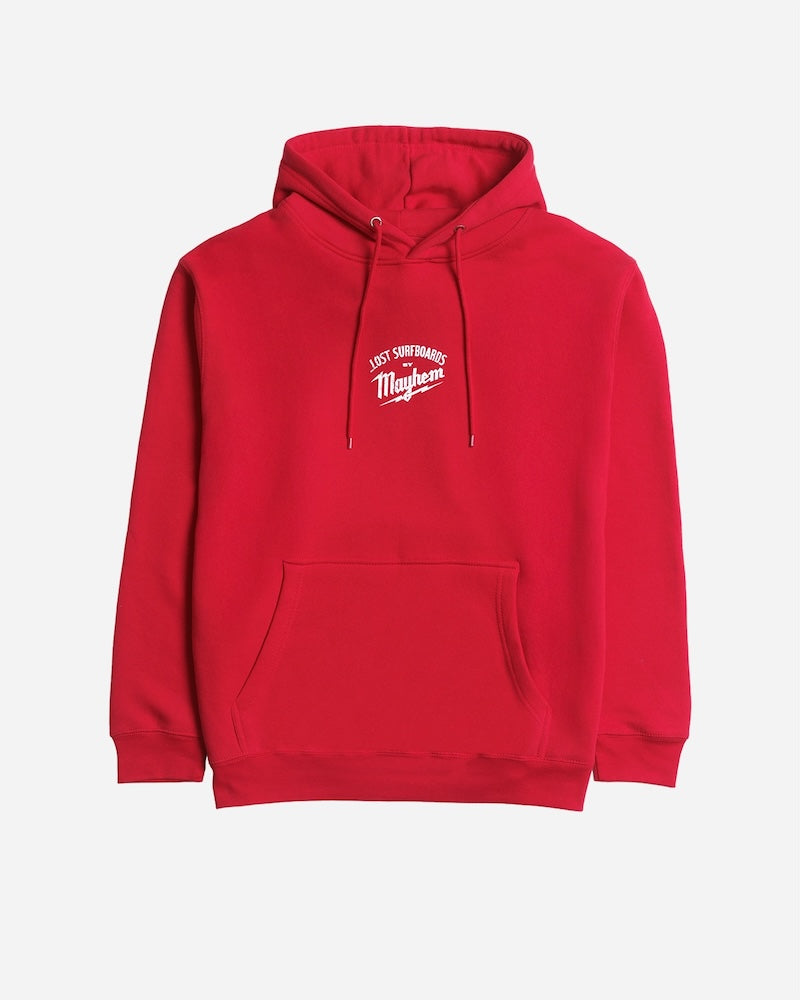 Lost Builders By Mayhem Hooded Sweatshirt-Red — REAL Watersports