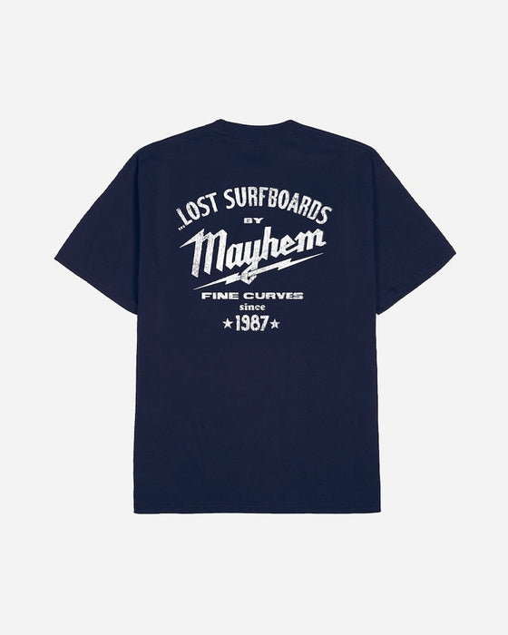 Lost Builders By Mayhem Tee-Navy