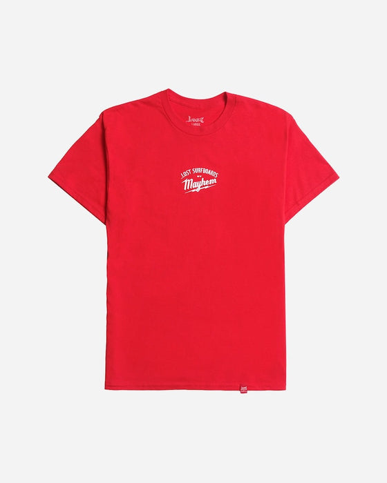 Lost Builders By Mayhem Tee-Red