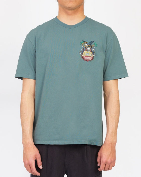 Lost  Clubhouse Boxy Tee-Stormy Blue