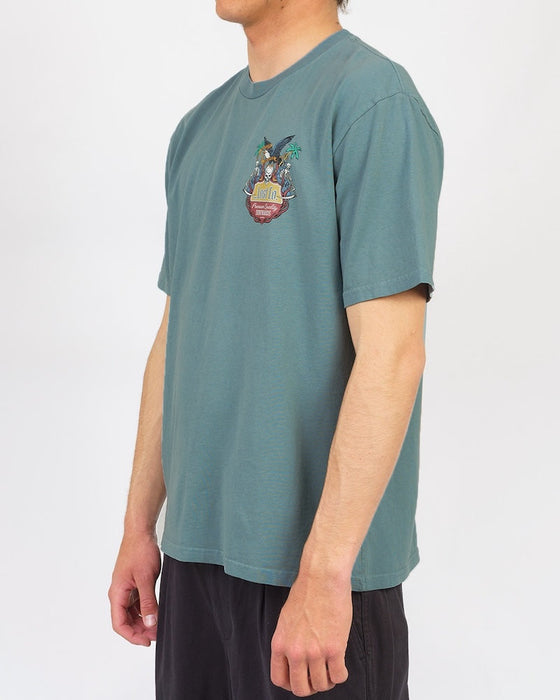 Lost  Clubhouse Boxy Tee-Stormy Blue