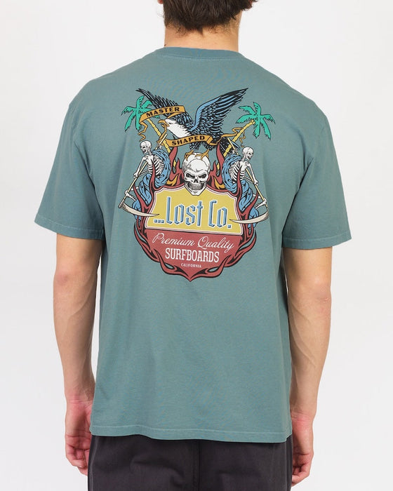 Lost  Clubhouse Boxy Tee-Stormy Blue