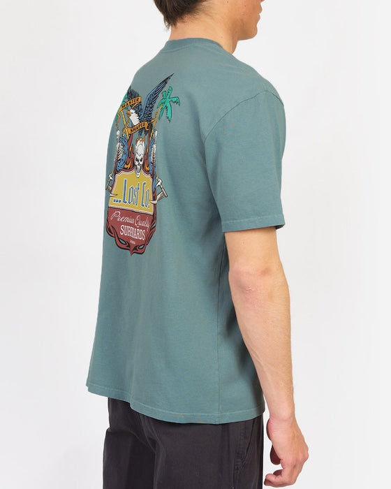 Lost  Clubhouse Boxy Tee-Stormy Blue