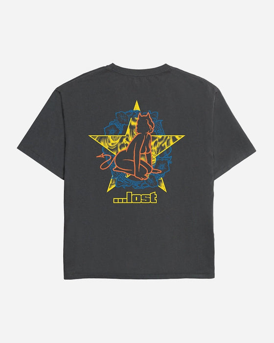 Lost Superstar Boxy Tee-Vintage Black