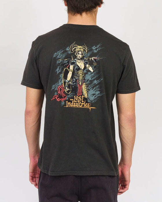 Lost  Battle Cry Vintage Tee-Vintage Black