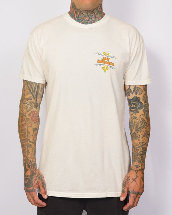 Lost Surf Psychosis Vintage Dye Tee-Vintage White