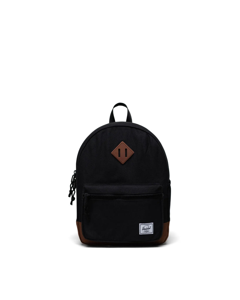 Herschel Heritage Youth Backpack-Black/Saddle Brown — REAL Watersports
