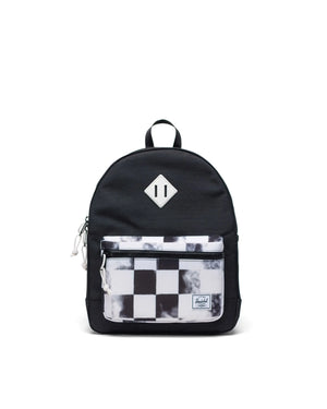 Herschel Heritage Youth Backpack-Black Distressed Checker