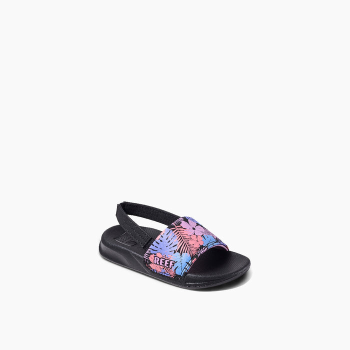 REEF Little One Slide Sandal-Purple Fronds