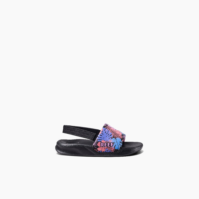 REEF Little One Slide Sandal-Purple Fronds