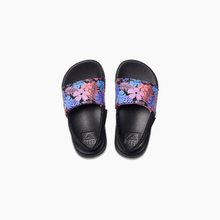 REEF Little One Slide Sandal-Purple Fronds