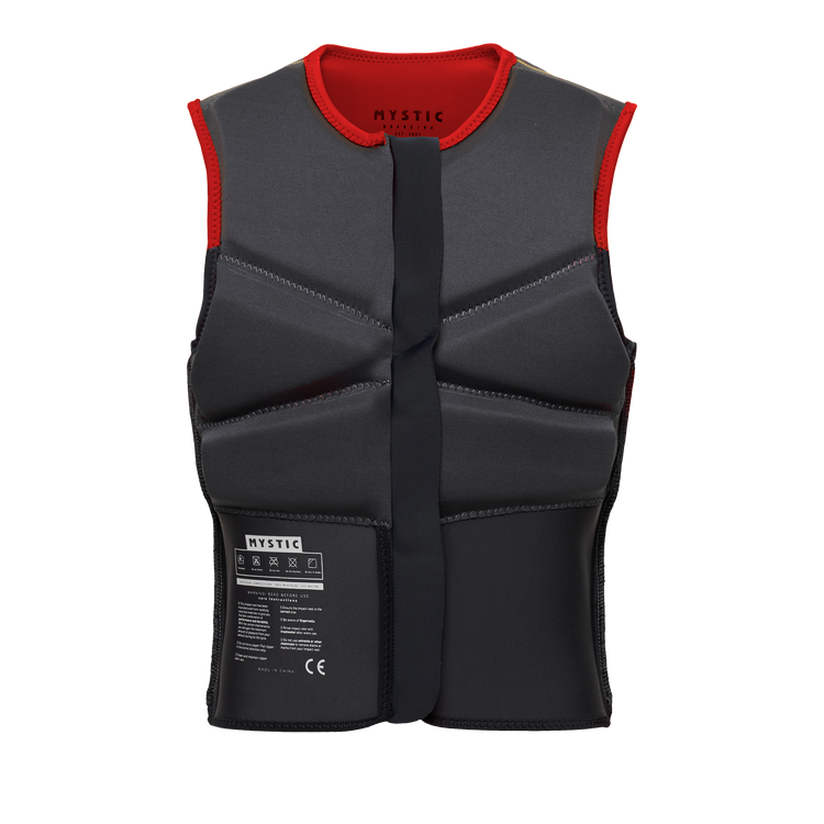 Mystic Block Impact Fzip Vest-Red — REAL Watersports