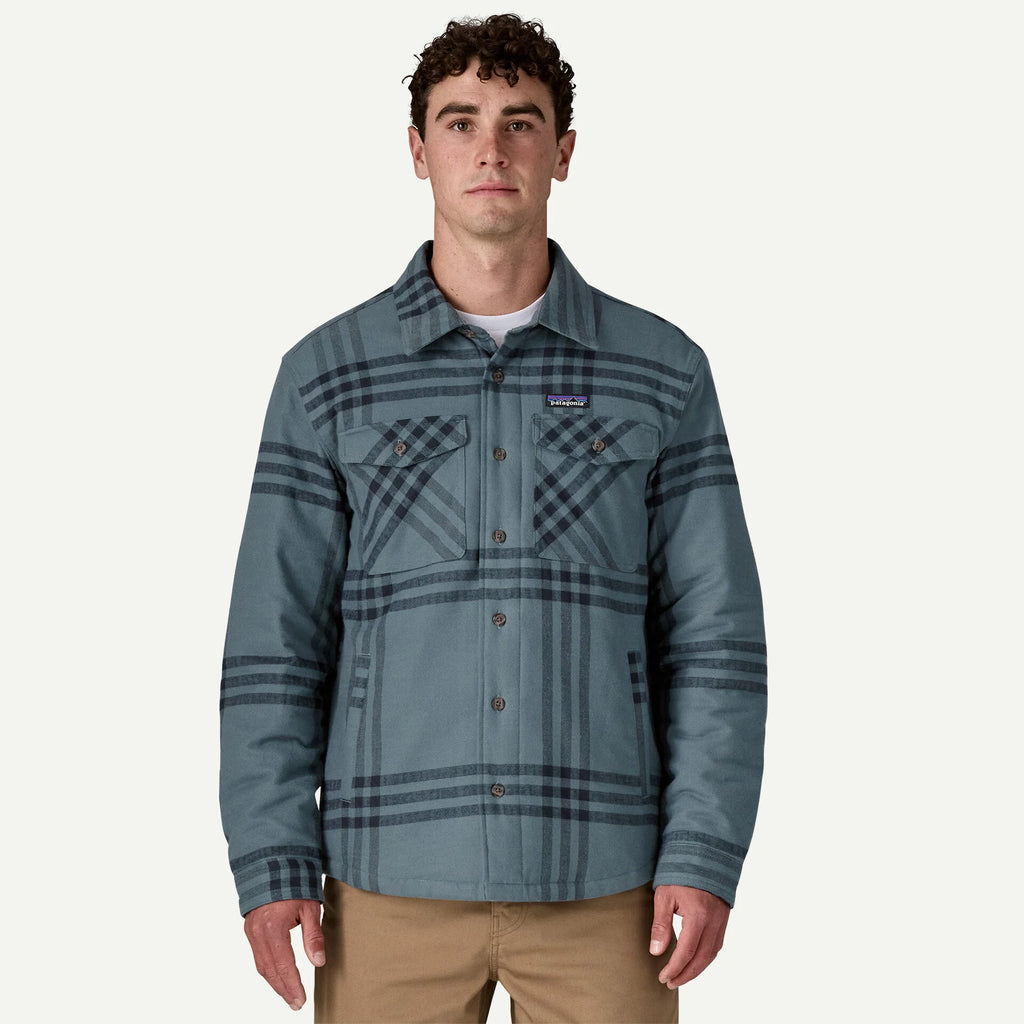 Patagonia LW Insulated Fjord Flannel L/S Shirt-Defend: Plume Grey