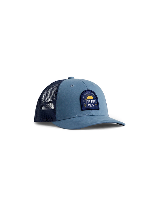 Free Fly Adventure Outfitters Trucker  Hat-Blue Fog