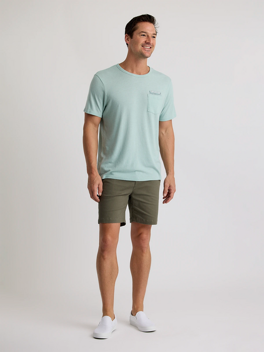 Free Fly Lazy Tides Pocket Tee-Ocean Mist