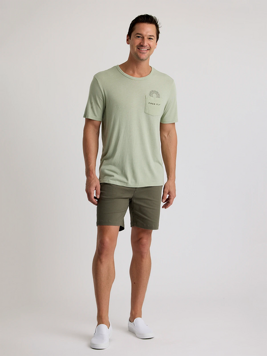 Free Fly Quiver Pocket Tee-Heather Desert Sage