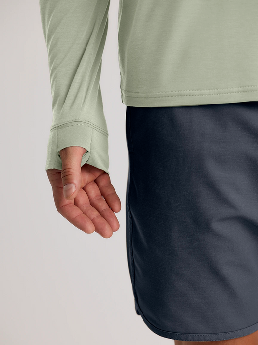 Free Fly Elevate Lightweight Hooded L/S Shirt-Desert Sage