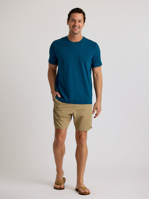 Free Fly Bamboo Current Pocket Tee-Legion Blue