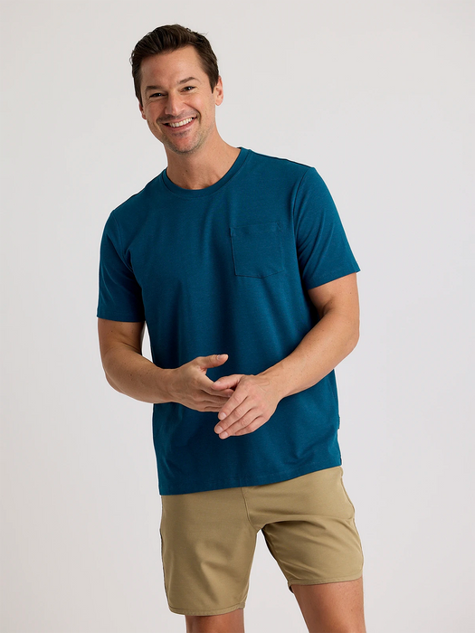 Free Fly Bamboo Current Pocket Tee-Legion Blue