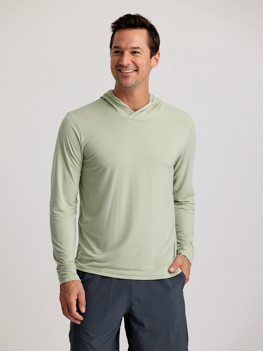 Free Fly Elevate Lightweight Hooded L/S Shirt-Desert Sage