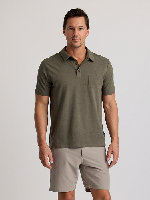 Free Fly Bamboo Current Polo Shirt-Fatigue