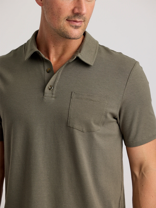 Free Fly Bamboo Current Polo Shirt-Fatigue