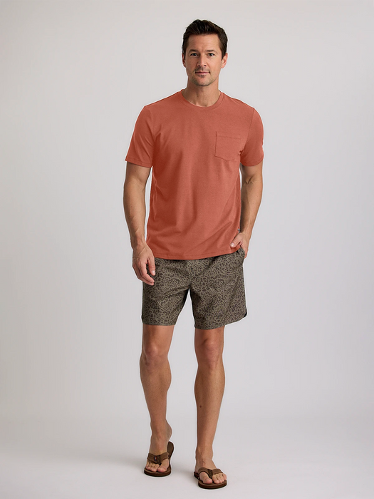 Free Fly Bamboo Current Pocket Tee-Redwood
