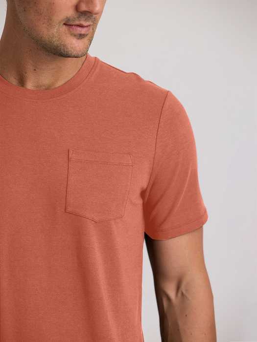 Free Fly Bamboo Current Pocket Tee-Redwood