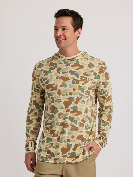 Free Fly Bamboo Lightweight Hooded L/S Shirt-Vintage Camo