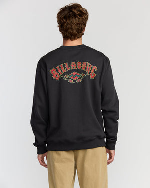 Billabong Short Sands Crew Sweatshirt-Washed Black