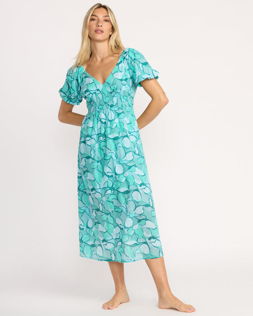 Billabong Go Coastal Midi Dress-Blue Bird — REAL Watersports
