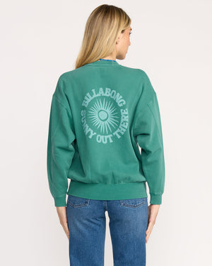 Billabong Time For Kendal Crew Sweatshirt-Evergreen