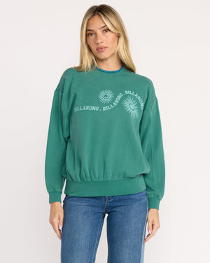 Billabong Time For Kendal Crew Sweatshirt-Evergreen