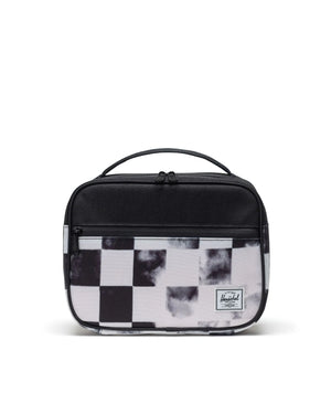 Herschel Little Pop Quiz Lunchbox-Black Distressed Checker