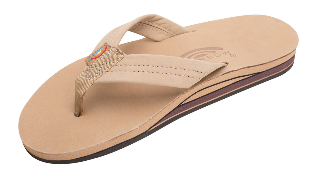Rainbow M's Double Layer Leather Sandal-Sierra Brown — REAL