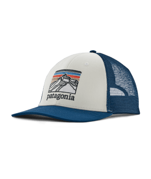 Patagonia Line Logo Ridge LoPro Trucker Hat-White/Lagom Blue