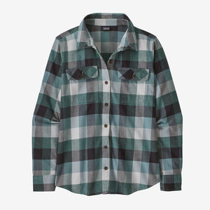 Patagonia W's Organic Cotton MW Fjord Flannel-Guides: Nouveau Green