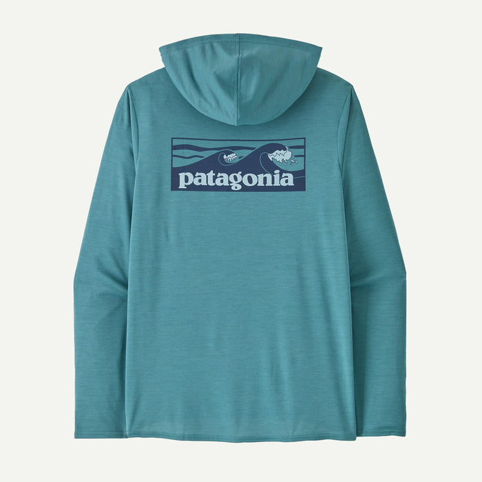 Patagonia Cap Cool Daily Graphic Hooded L/S Shirt-Wetland Blue X-Dye